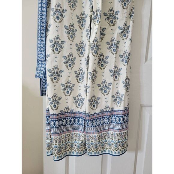 Gal Meets Glam Collection Eden Jumpsuit Women’s Blue Combo Sleeveless Size 4 - Picture 6 of 12